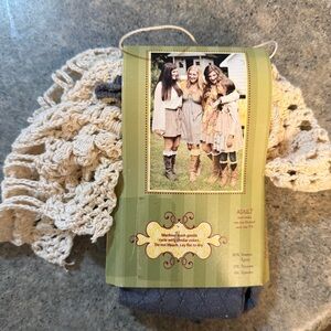 New Women’s boot socks hand crocheted trim